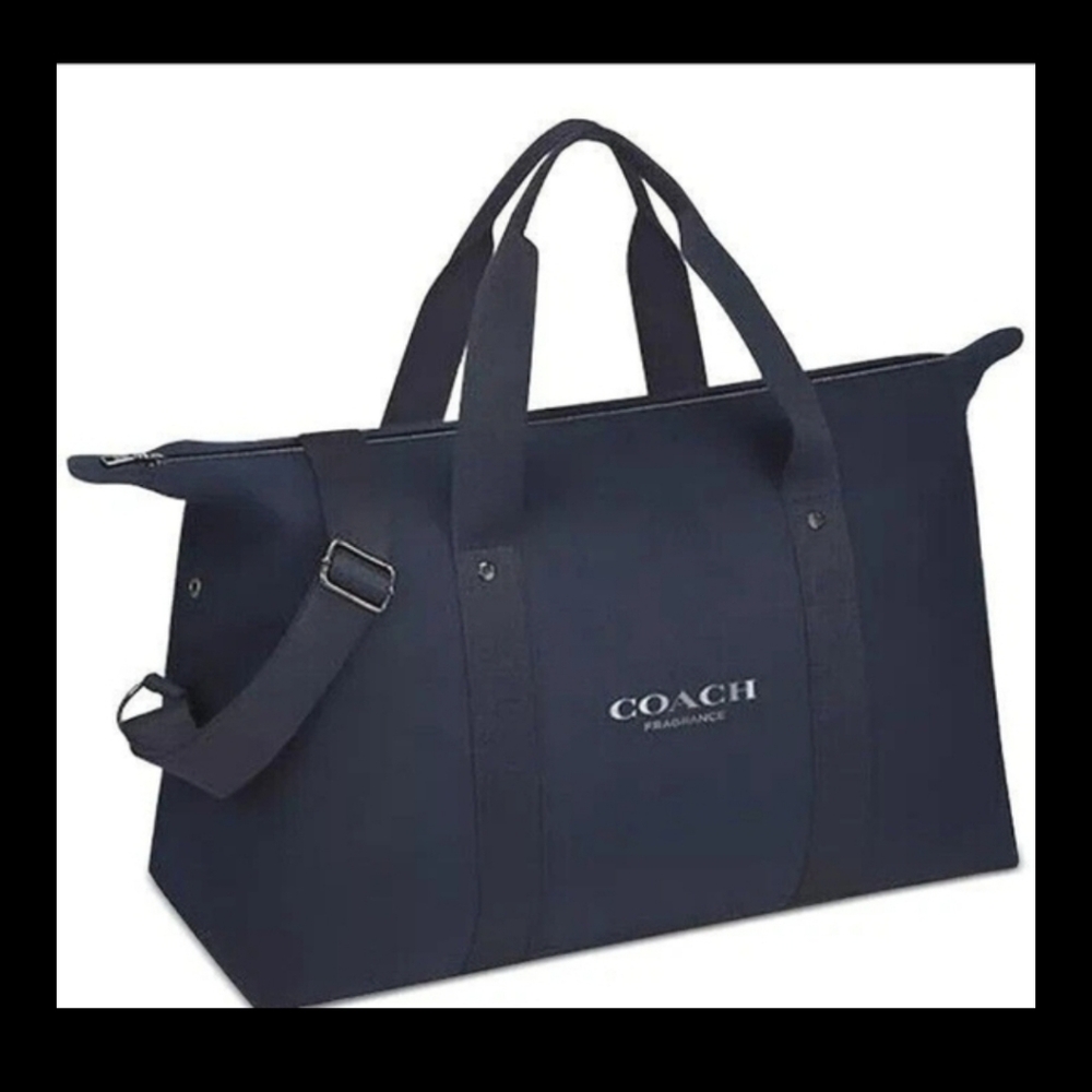 💚 Coach Navy Blue Duffle Weekender Bag